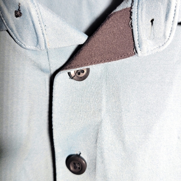 Lululemon metal vent tech polo golf jersey shirt collared blue large XL - Picture 4 of 4